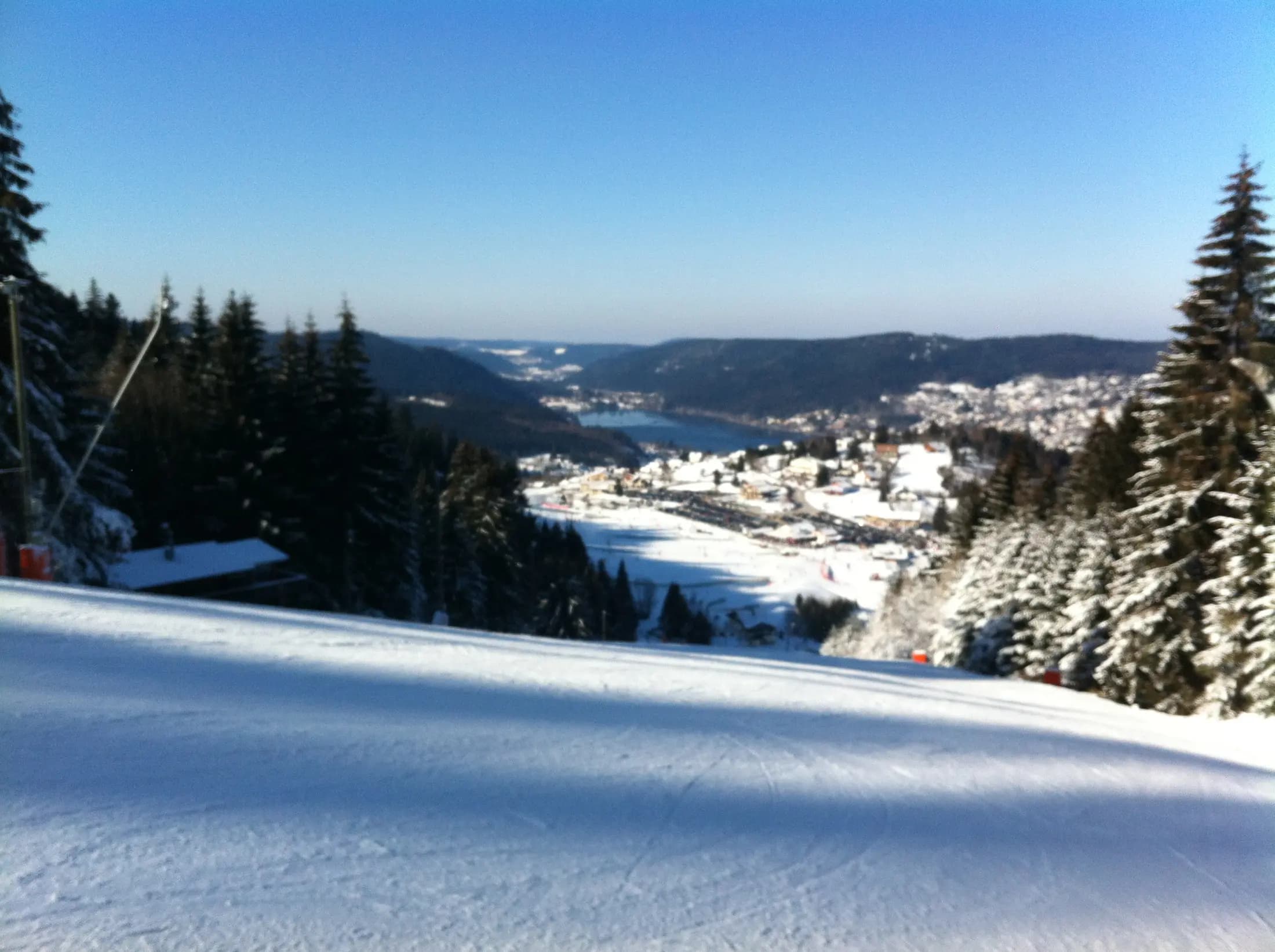 Station de ski de La Mauselaine au-dessus de Gérardmer